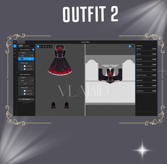 Halloween Custome VRoid, VRoid Studio, VRoid Clothes, Customitem, Halloween Gothic Outfit, VRM File, Halloween Outfit Bundle, Anime Style