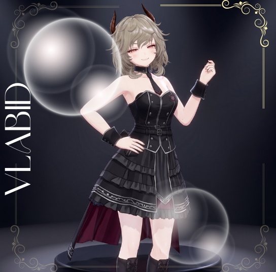 VRoid衣装 Gothic Outfit VRoid Studio, VRM, VTuber Asset, Customitem,Kawaii Outfit,Cute Outfit Dress, VRoid Clothes, Anime Style, VRoid Cosplay