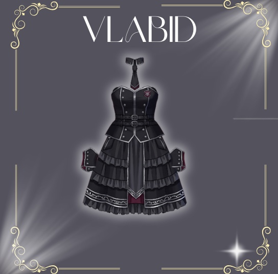 VRoid衣装 Gothic Outfit VRoid Studio, VRM, VTuber Asset, Customitem,Kawaii Outfit,Cute Outfit Dress, VRoid Clothes, Anime Style, VRoid Cosplay