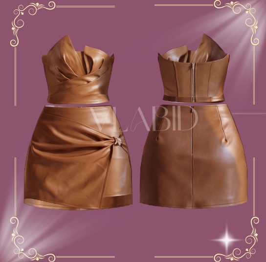 VRoid Studio, Glossy Muse Leather Dress, VRoid Clothes, Customitem, VRoid Texture, Costume, Dress Kawaii, Cute Outfit, VRoid Costume