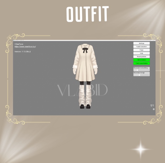 Cozy Ivory Winter Coat,Outfit Winter, Virtual Market Winter 2026,VRoid Studio,Customitem,VRoid Clothes,Anime Style,VRoid Texture, VRM,
