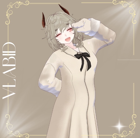 Cozy Ivory Winter Coat,Outfit Winter, Virtual Market Winter 2026,VRoid Studio,Customitem,VRoid Clothes,Anime Style,VRoid Texture, VRM,