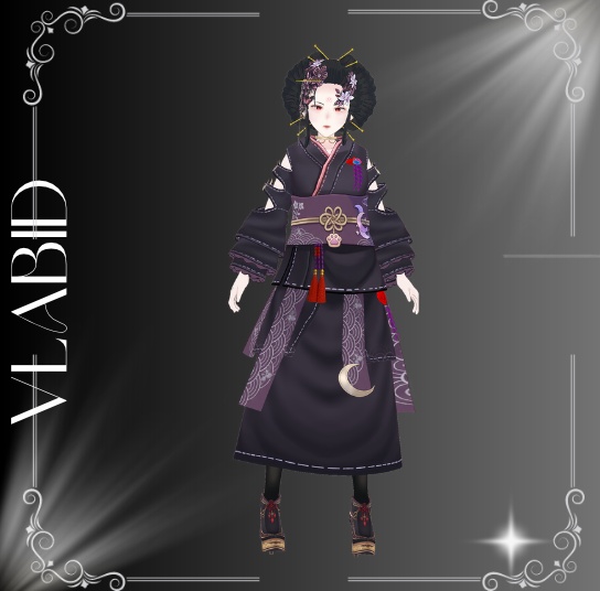 Rokurokubi | Japanese Yokai VTuber 3D Model & Outfit | VLABID Salin judul