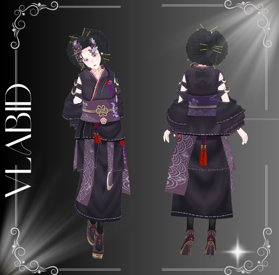 Rokurokubi | Japanese Yokai VTuber 3D Model & Outfit | VLABID Salin judul
