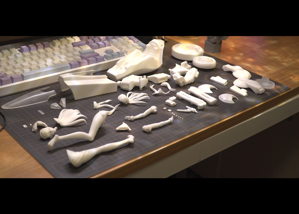 アスカ・プラグスーツ・赤バイク