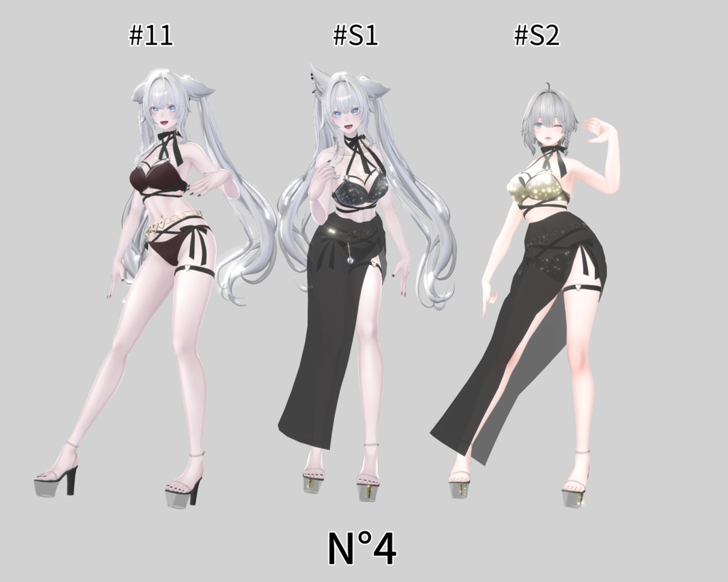 Noir N°4 bikini【ラシューシャ、森羅、きゃろん、ミルティナ、しなの対応】