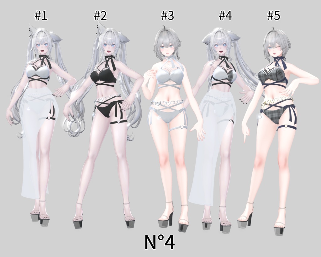 Noir N°4 bikini【ラシューシャ、森羅、きゃろん、ミルティナ、しなの対応】