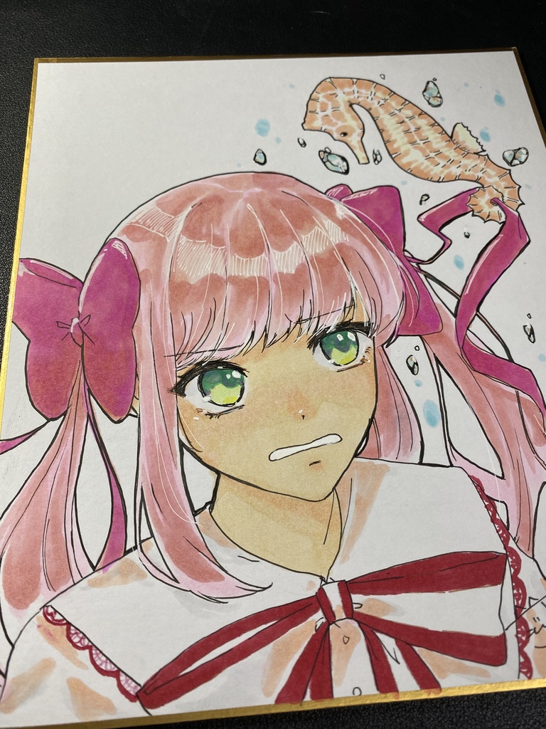 色紙原画（カラー）キティ