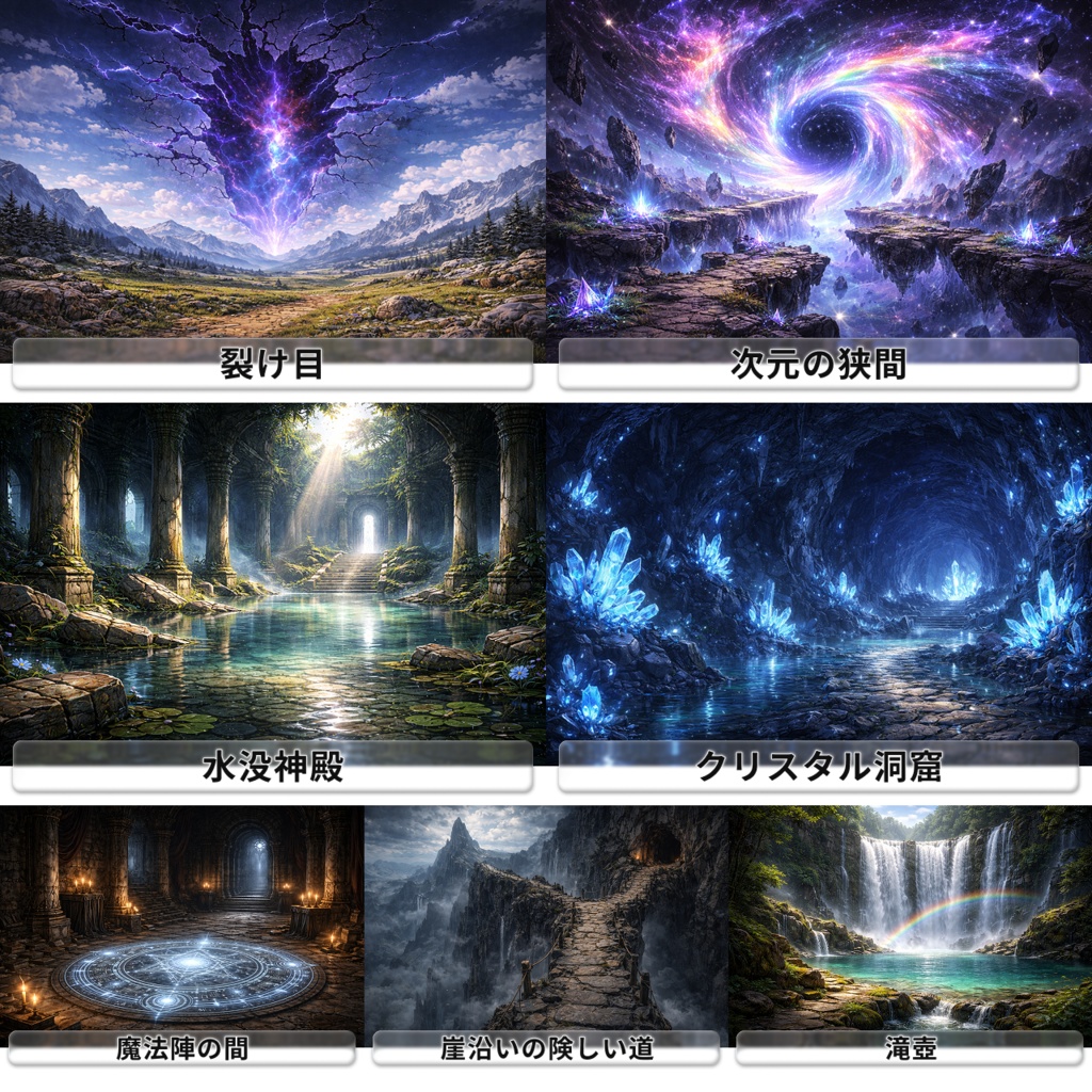 【TRPG/ゲーム背景素材】ファンタジーRPG風のセミリアル背景〈幻想/ファンタジー/王道〉