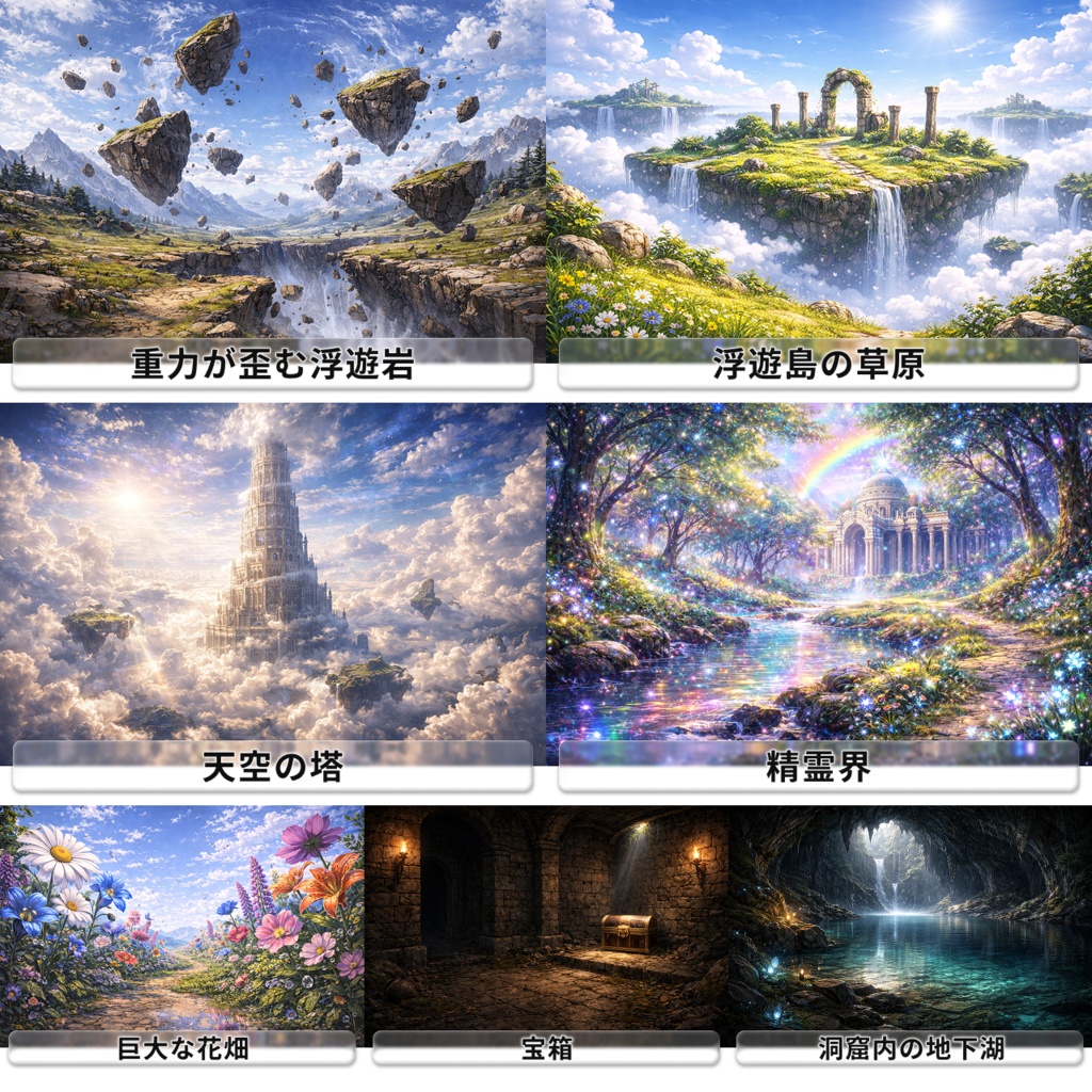 【TRPG/ゲーム背景素材】ファンタジーRPG風のセミリアル背景〈幻想/ファンタジー/王道〉