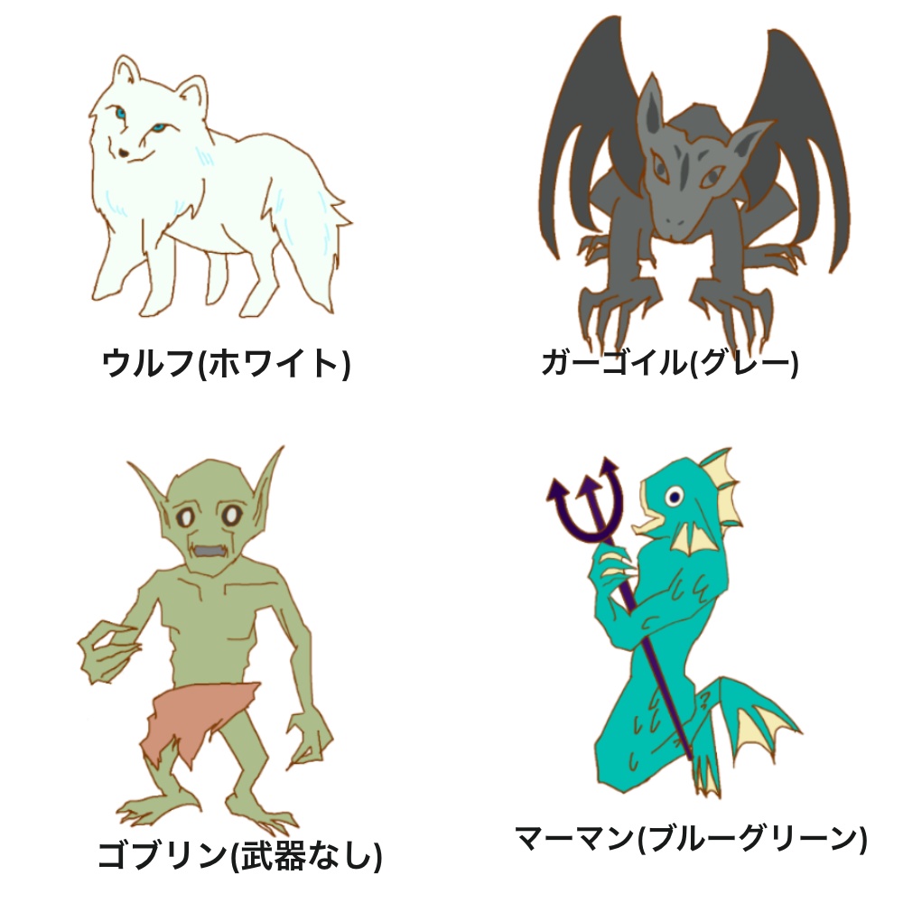 <無料/有料>モンスター,エネミーアイコン(TRPG,自作ゲーム )