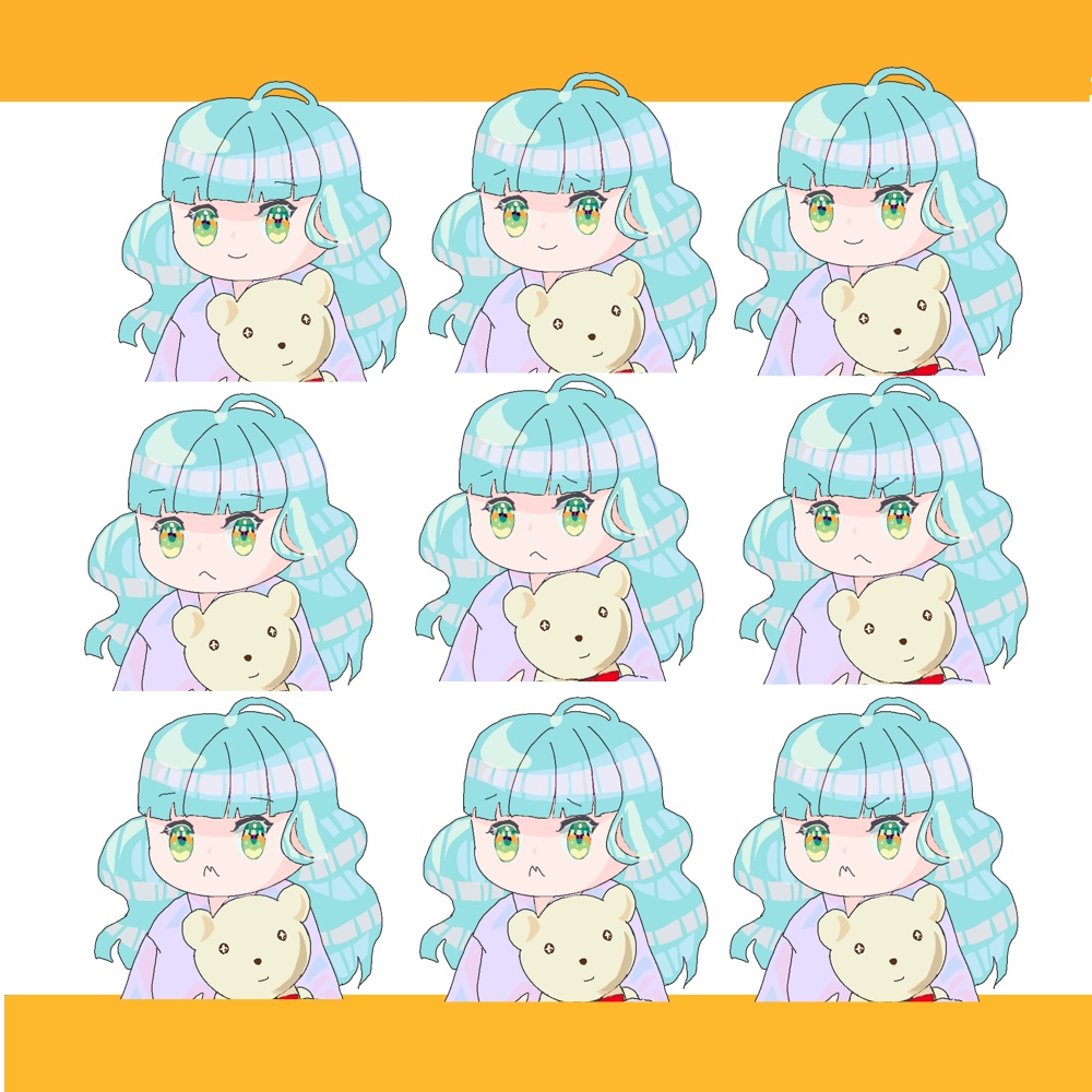 立ち絵<無料/有料>テディベアの少女(TRPG)