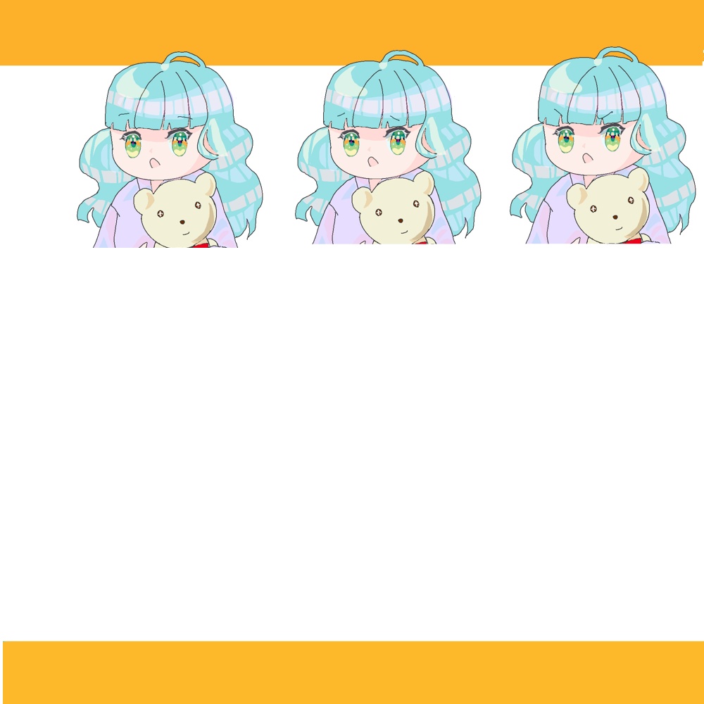 立ち絵<無料/有料>テディベアの少女(TRPG)