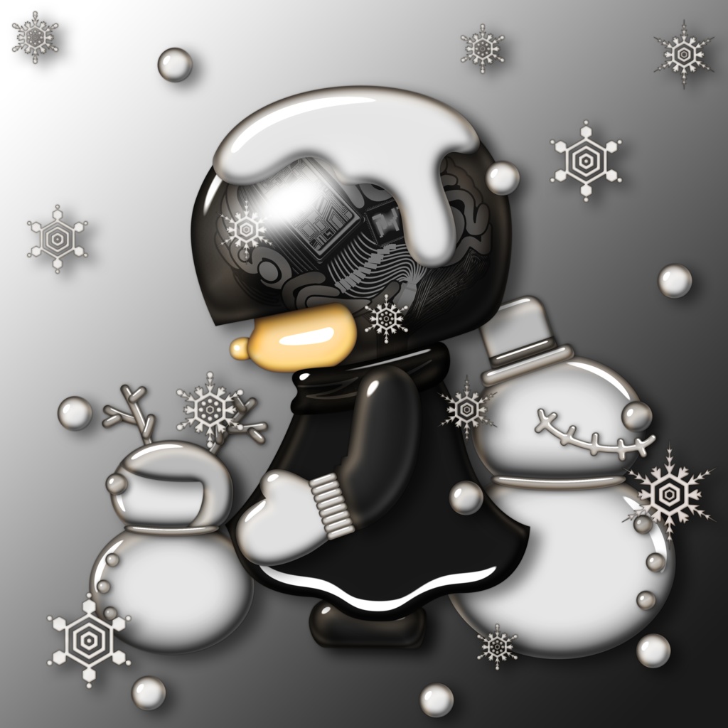 キャンバスアートパネル＜CRYPTO NOU 2 Snow man＞