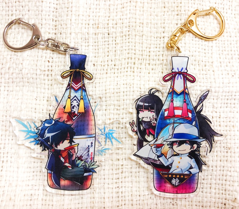 【FGO】坂本龍馬、岡田以蔵 酒瓶アクリルキーホルダー