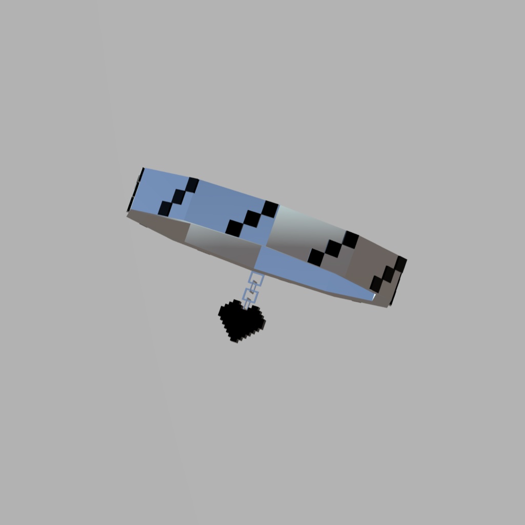 【VRchat向け】bit heart ring 指輪