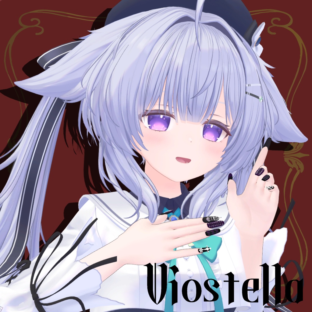 【無料あり】【VRChat】11アバター対応 ゴシック地雷ネイル zirai nail