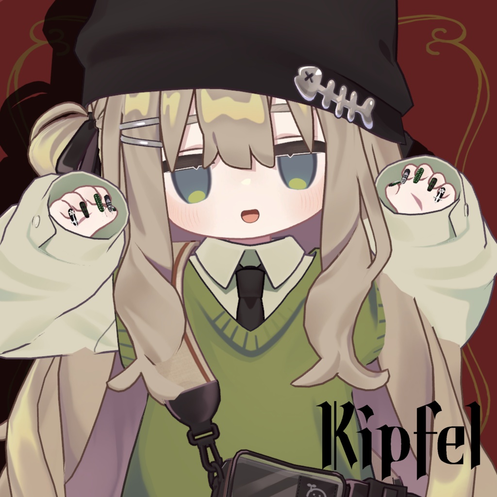 【無料あり】【VRChat】11アバター対応 ゴシック地雷ネイル zirai nail