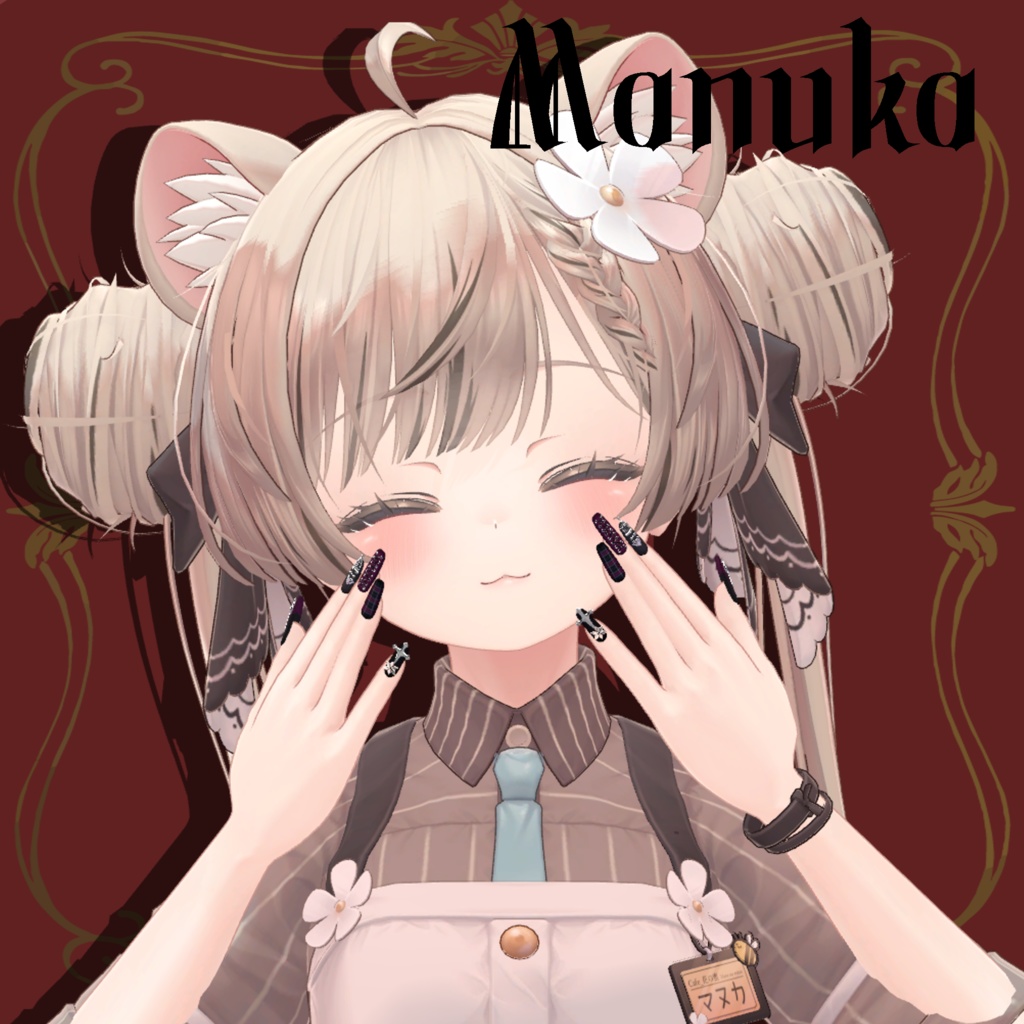 【無料あり】【VRChat】11アバター対応 ゴシック地雷ネイル zirai nail