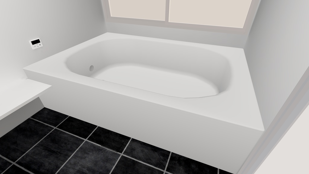 【3Dモデル】バスタブ ／ [3D model] Bathtub