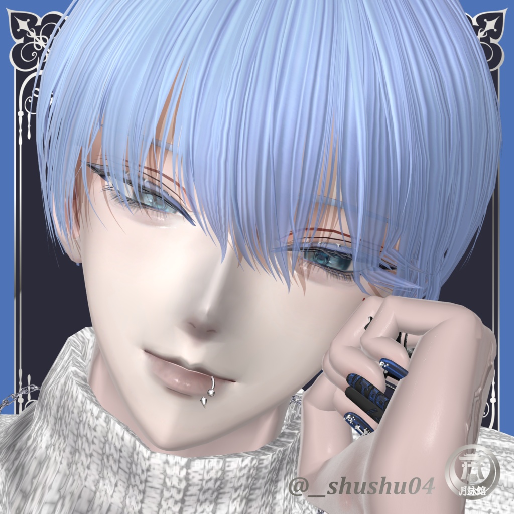 無料版あり【狛乃(Komano)くん用】遊彩 Eyelashe & Eyebrow Texture 16color +カラー改変Texture+Mask