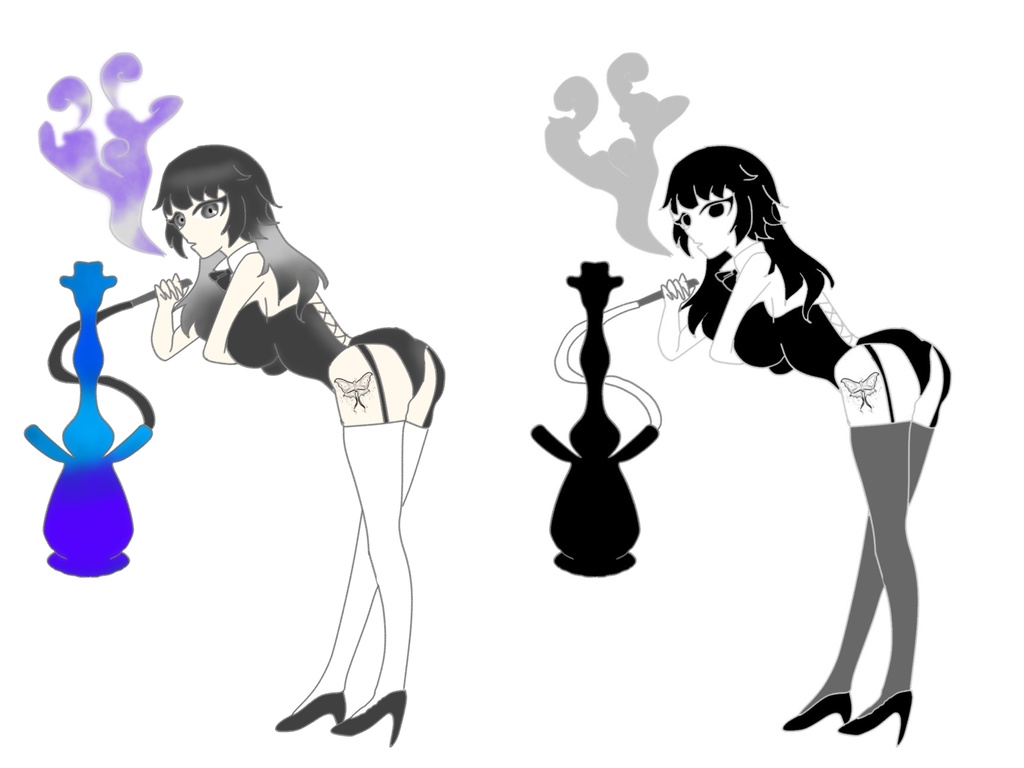 シーシャと女の子 アクリルストラップ