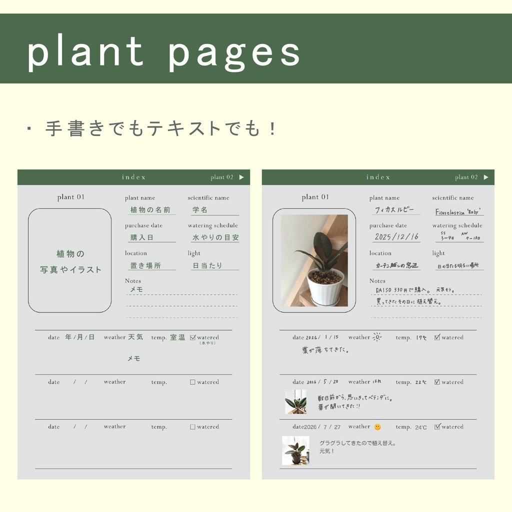 plant journal 観葉植物ノート