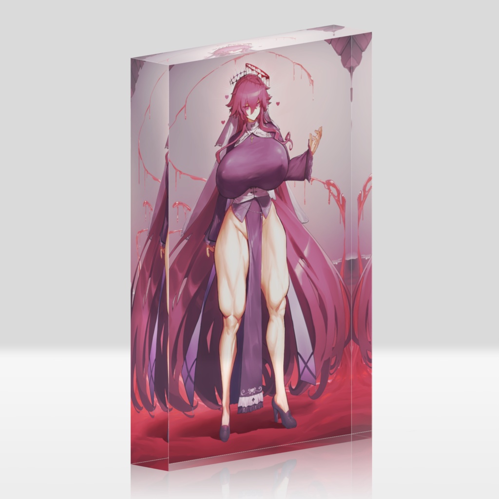 杯聖/Vtuber】めろん22さまイラスト ドレスorチャイナ【アクリルブロック】