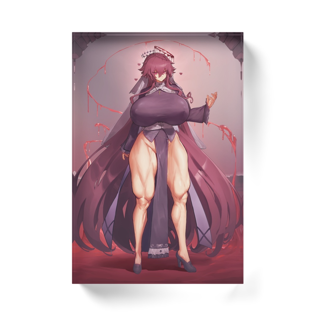 杯聖/Vtuber】めろん22さまイラスト ドレスorチャイナ【アクリルブロック】