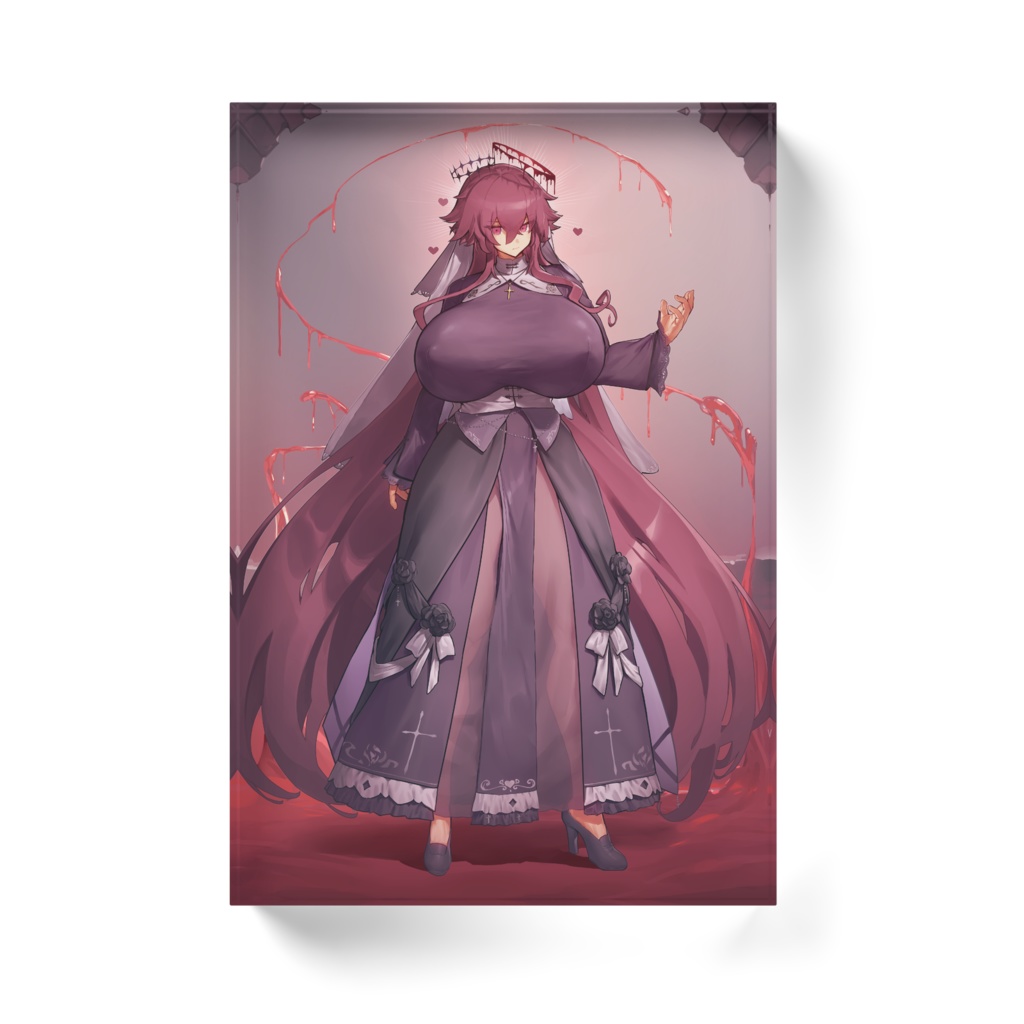 杯聖/Vtuber】めろん22さまイラスト ドレスorチャイナ【アクリルブロック】