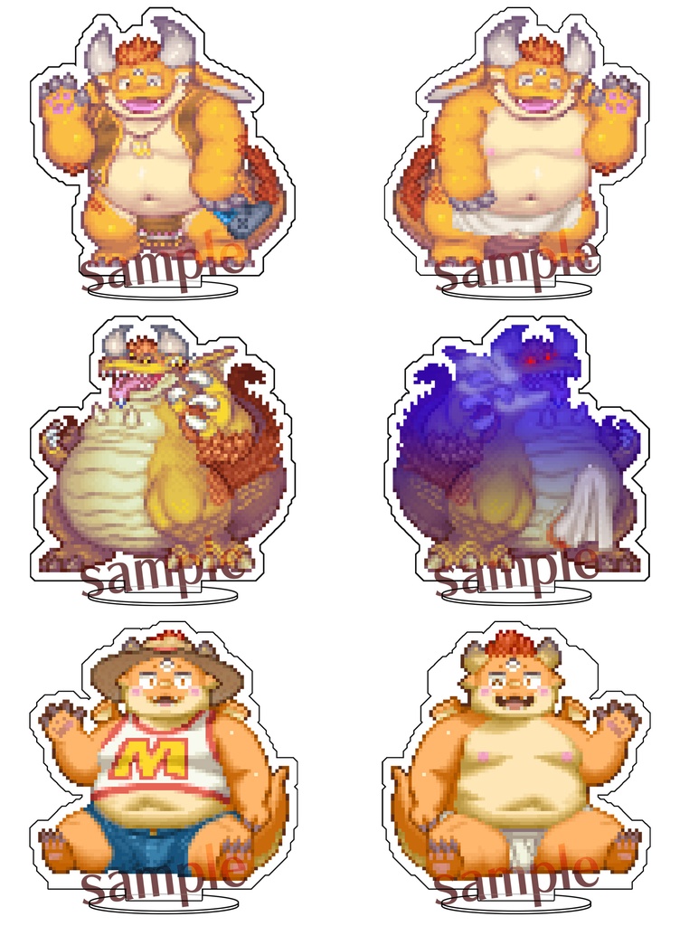 もぐぽんドット絵アクリルスタンド