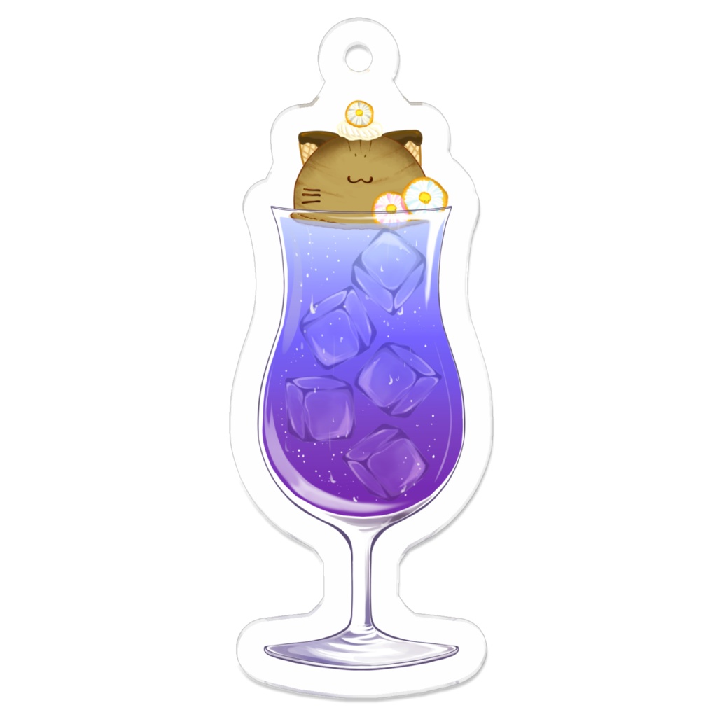 おさんぽトラ母さんのおめかしソーダ　アクリルキーホルダー