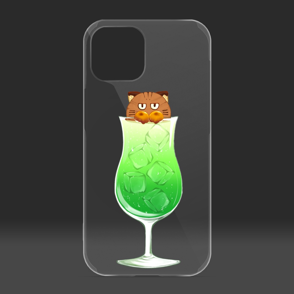 まーがめっちゃ見てくる目つき悪ソーダ iPhoneケース