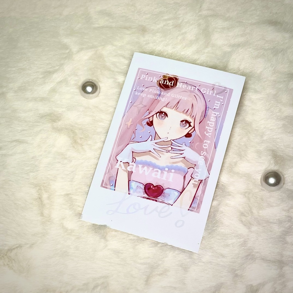 インスタントフォト風カード　PINKちゃん