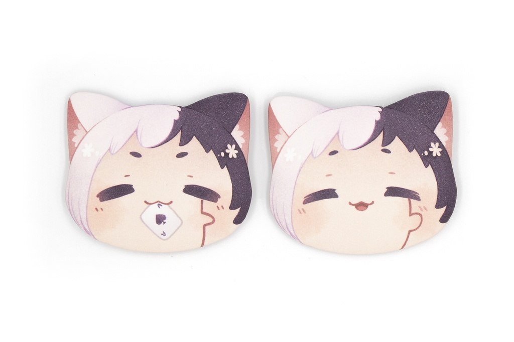 コウモリゲ猫型缶バッチ