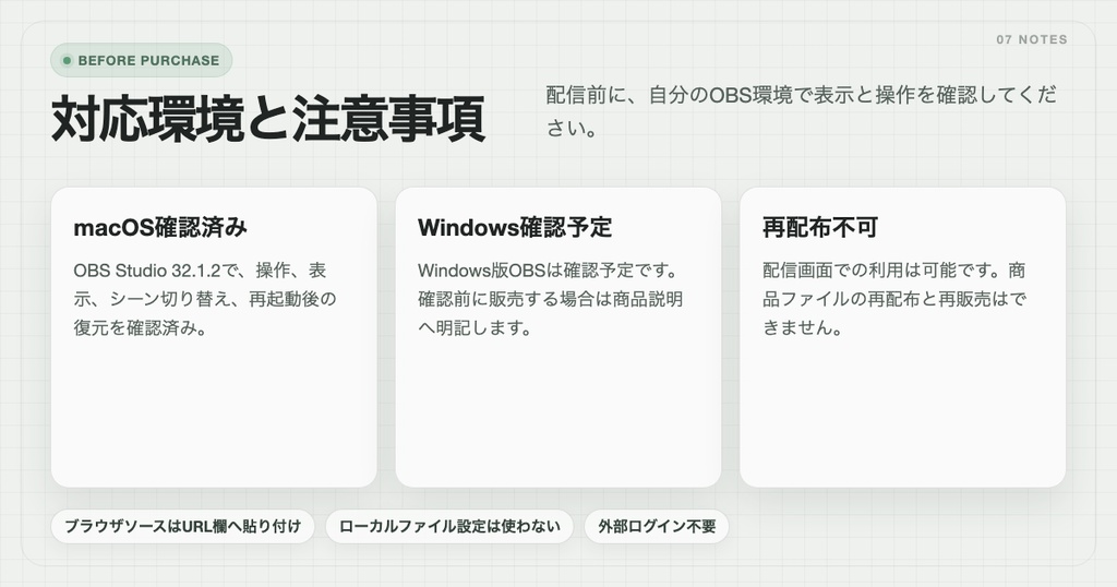 【OBS配信ツール】配信進行HUD Minimal Edition|タイマー、コーナー、状態表示|VTuber、配信者向け