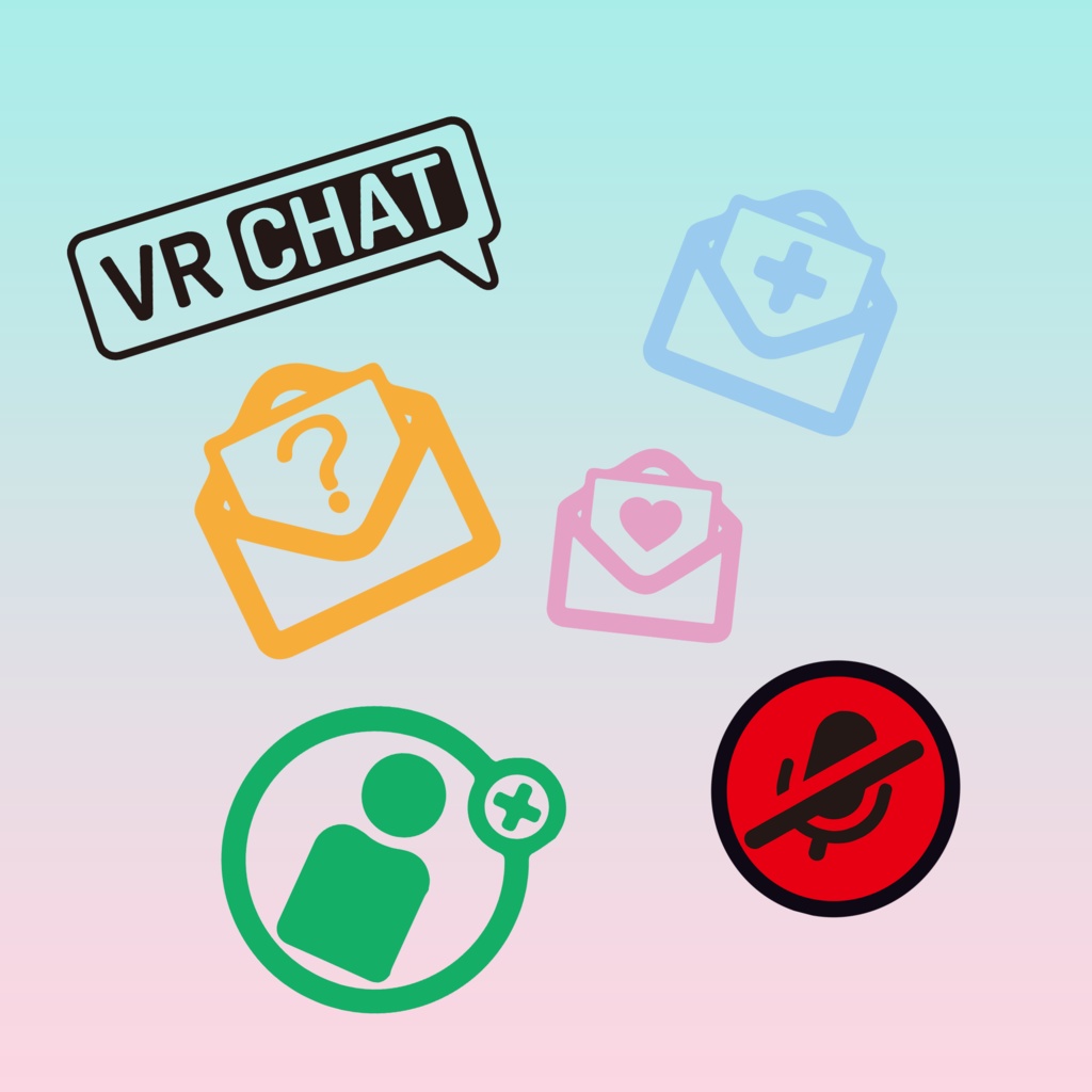 2Dデータ【VRChat風アイコン】－全６種