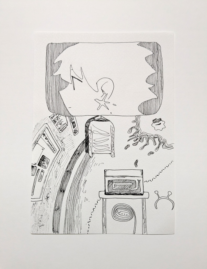 ドローイング原画「家」