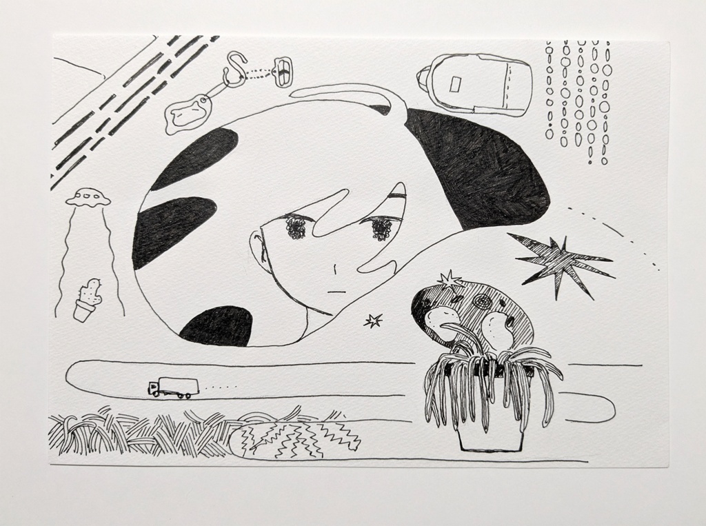 ドローイング原画「はじまりの時間」