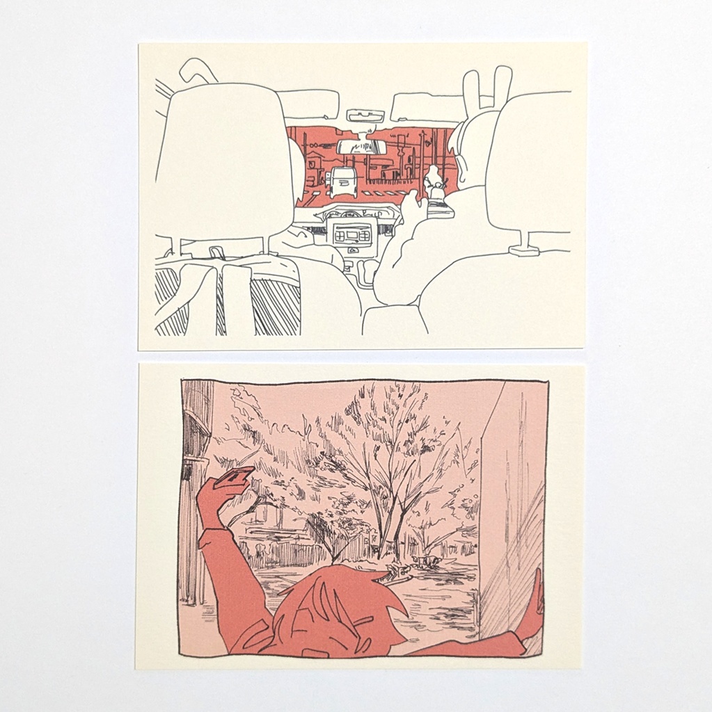 二色刷りポストカード