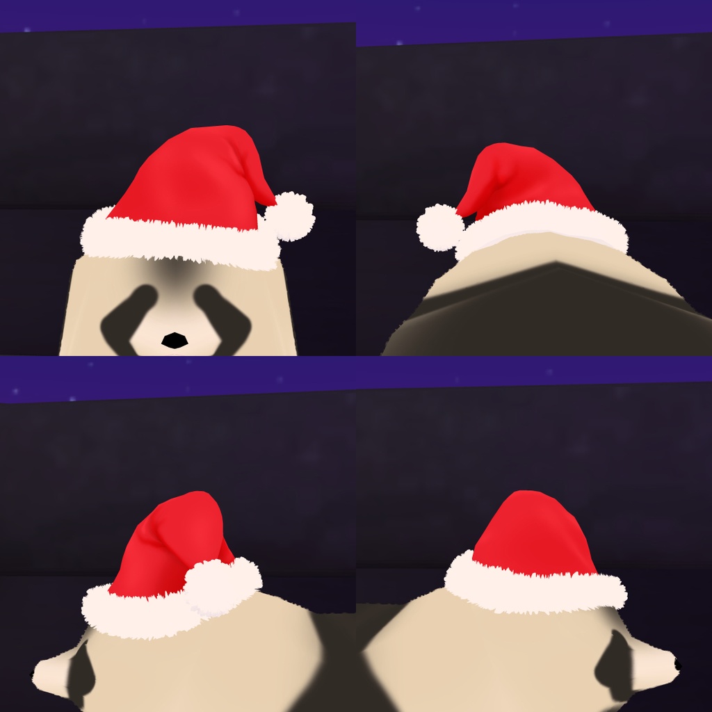 【たぬき専用衣装】サンタ帽子とトナカイカチューシャ【VRChat】#Marie_Merry