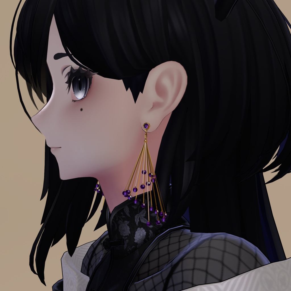 【4アバター対応】ジュエルピアス【揺れる】#Marie_Merry