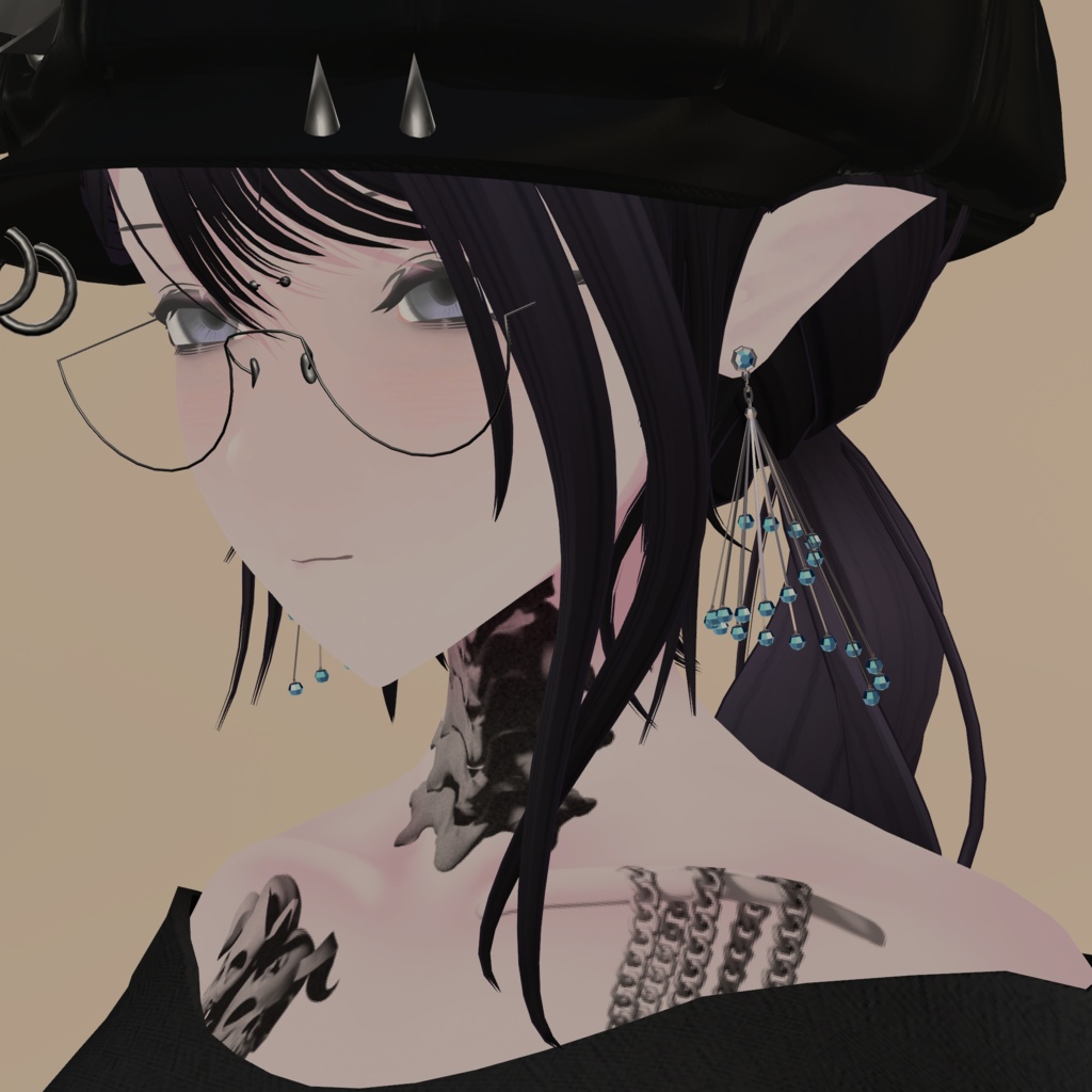 【4アバター対応】ジュエルピアス【揺れる】#Marie_Merry