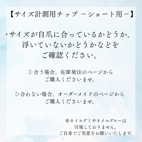 【匿名配送】サイズ計測用ネイルチップ