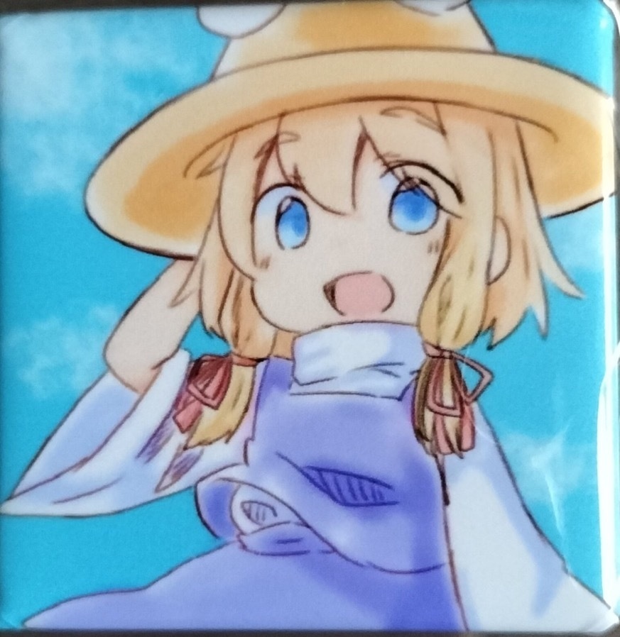 四角型「ケロちゃんバッジ」