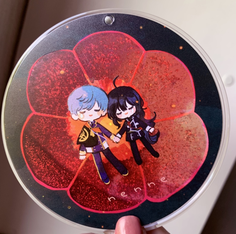 お花でねんねのコースター