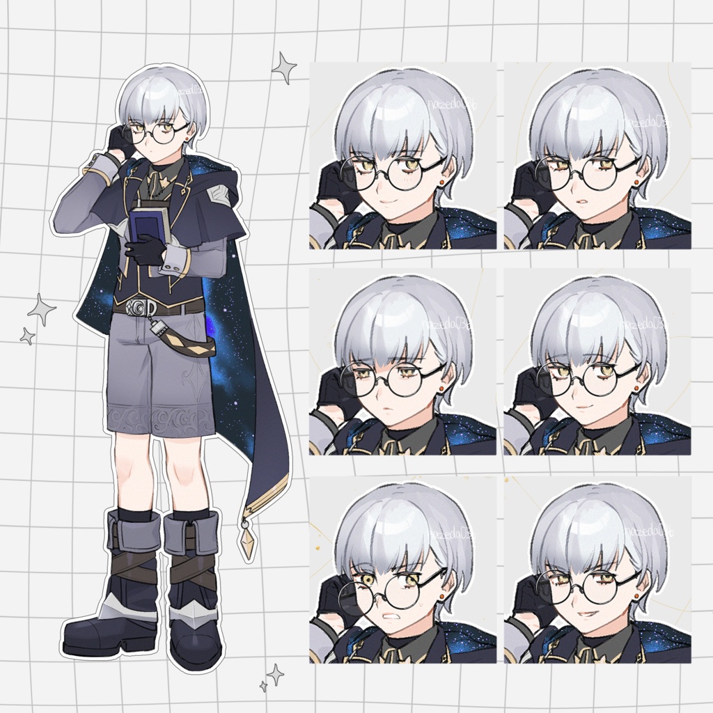 生意気そうな少年(ファンタジー風)【立ち絵素材／表情差分6種】商用利用可