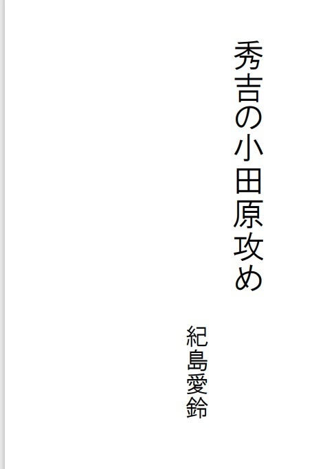秀吉の小田原攻め・小冊子・8P