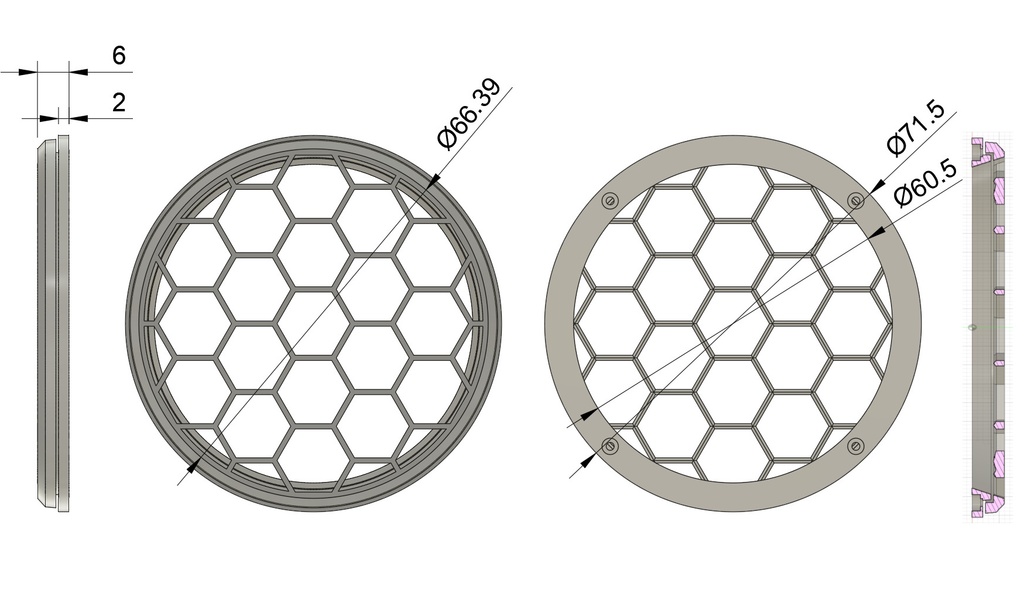 MarkAudio CHN40/OM-MF4用サランネット【タイプ1】