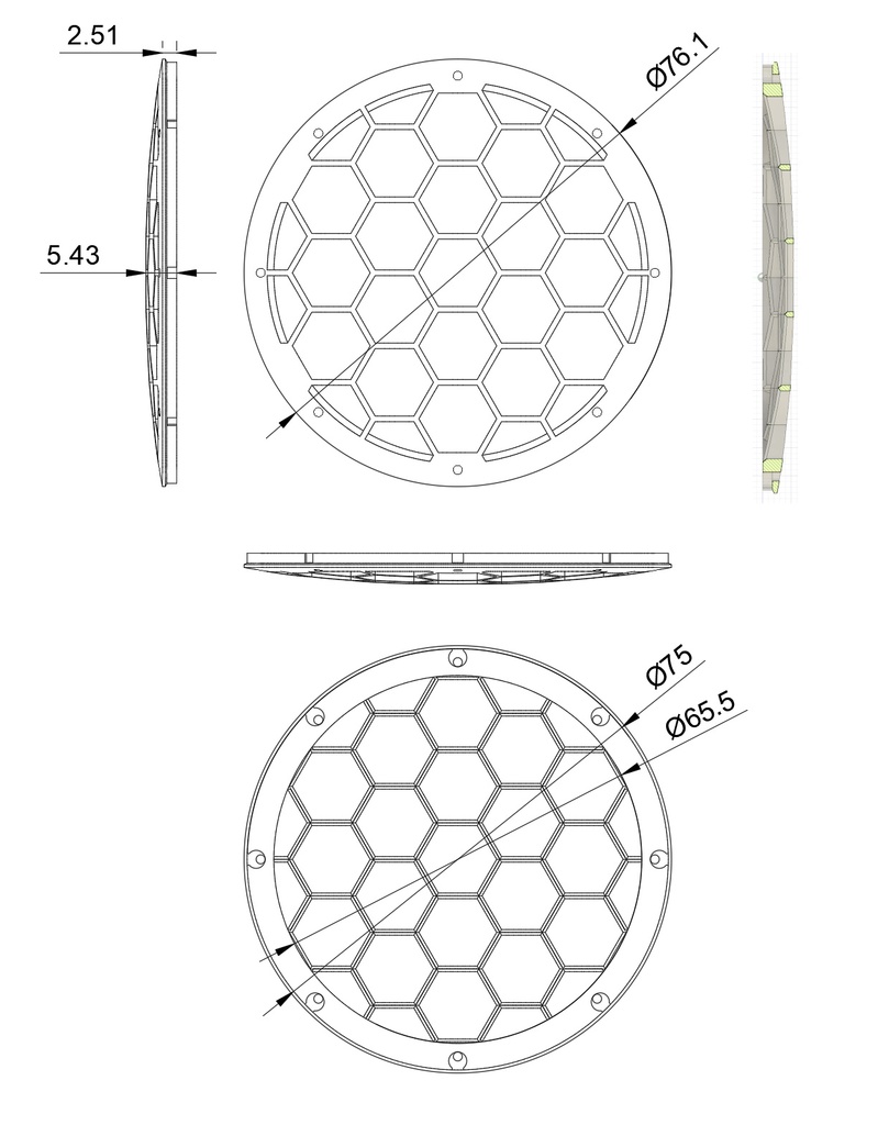 MarkAudio CHN519/OM-MF5用サランネット【タイプ2】